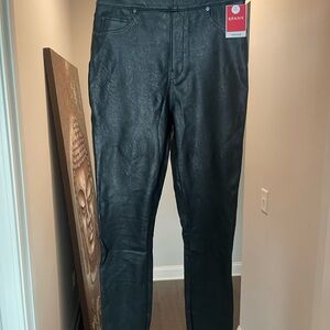 SPANX Black Women's Faux leather skinny jeans/leggings/pants NWT